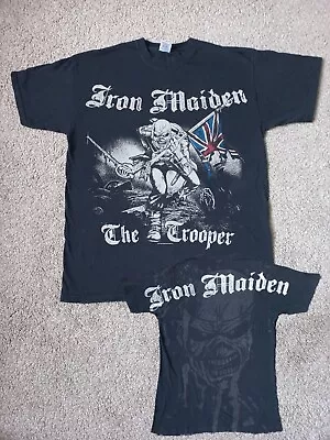 Buy Vintage Iron Maiden The Trooper T-Shirt - Size L - Heavy Metal Eddie - Motorhead • 12.99£