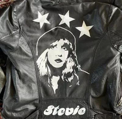 Buy Stevie Nicks Fleetwood Mac Faux Leather Biker Jacket Waistcoat Choose Size • 150£