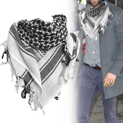 Buy Keffiyeh Head Scarf - 100% Cotton Palestinian Desert Army Wrap Scarf Shemagh • 5.39£