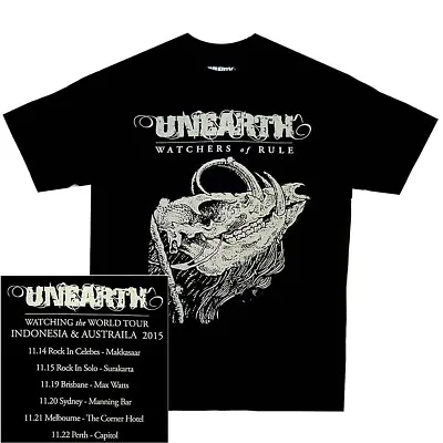 Buy Unearth Silver Australia & Indonesia Tour Shirt • 14.54£