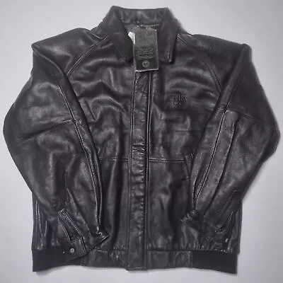 Buy Stormtech Mens Leather Jacket Bikers Real Leather Semtex Large L Motorbike • 35£