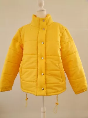 Buy Heart Break Womens Puffer Jacket Yellow Size UK14 US10 EU42 • 14.46£