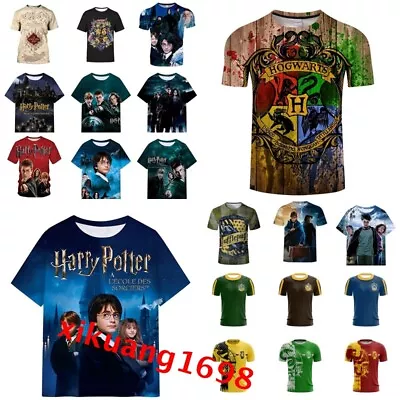 Buy Womens Mens Harry Potter 3D Print T-Shirt Short Sleeve Costume Tee Tops Gift UK • 7.19£
