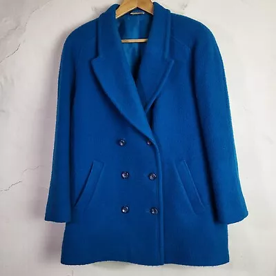 Buy Eastex Womens UK14 Vintage Peacoat Wool Blue Office Wear Formal Jacket • 29.69£