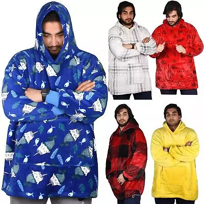 Buy Hoodie Blanket Oversized Adults Giant Big Sherpa Hooded Sweatshirt Plush Warm • 12.59£