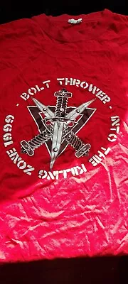 Buy Bolt Thrower T-Shirt XL Rot 1999 Rarität Death Metal  • 0.86£