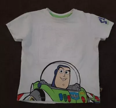 Buy Toy Story Buzz Lightyear T-shirt Boys Age 2-3 Years Very Good Condition White • 2.49£