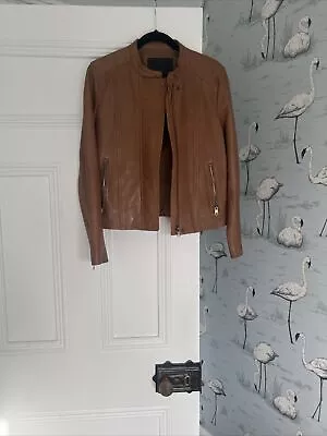 Buy MASSIMO DUTTI (Tan) Leather Jacket Ladies M - Worn Once, Excellent Condition • 100£