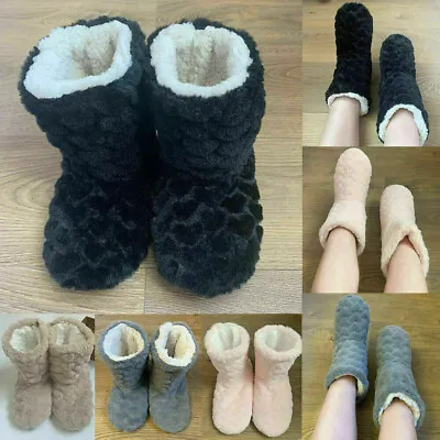 Buy Ladies Slippers Winter Warm Fur Thermal Ankle Boots Shoes Size Uk 3 4 5 6 7 8 • 8.89£