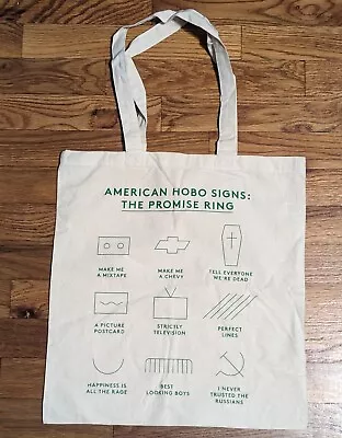 Buy The Promise Ring Tote Bag - American Hobo Signs - Emo Indie Power Punk Merch • 28.34£