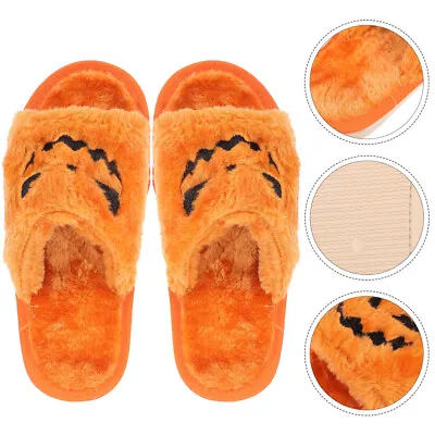 Buy  Halloween Slippers Plush Comfortable Open Toe Cozy Shoes Goth Keep Warm • 18.15£