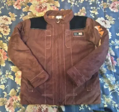 Buy Star Wars Han Solo Kids Size 9/10 Disney Brown Full Zip Up Jacket • 12.05£