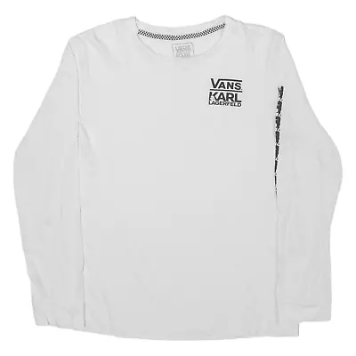 Buy VANS Mens T-Shirt White Long Sleeve M • 16.99£