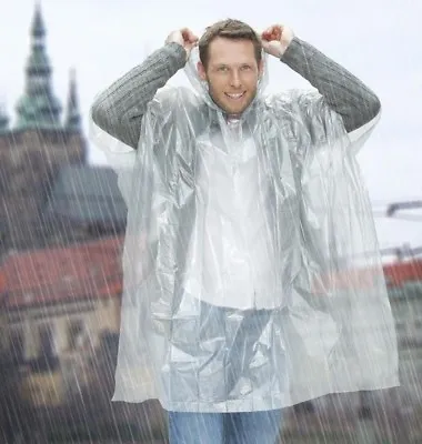 Buy Emergency Waterproof Poncho Rain Cape Ideal For Festivals Camping Outdoor • 1.99£