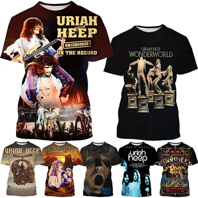 Buy Rock Band Uriah Heep 3D Print Womens Mens Casual Short Sleeve T-Shirt Tops • 10.79£