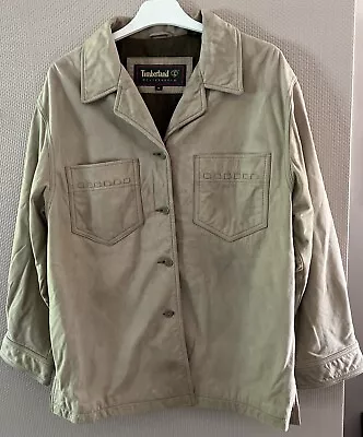 Buy Womens Timberland Weathergear 100% Cowhide Leather Beige Jacket Size M • 25£