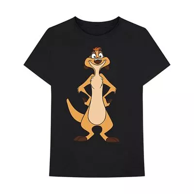 Buy Disney Lion King Timon Stand Character Black T-Shirt - Unisex Meerkat • 12.95£