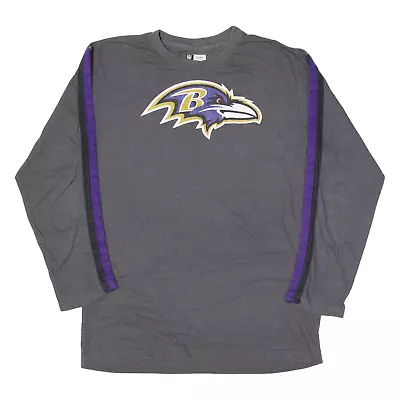 Buy NFL Baltimore Ravens Mens T-Shirt Grey Long Sleeve USA L • 19.99£