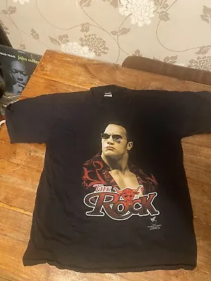 Buy WWF The Rock Original 2001 T Shirt Size Large • 15£