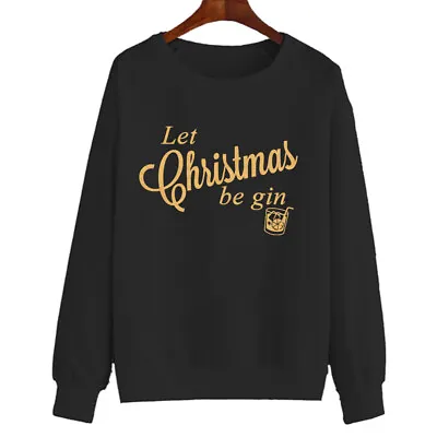 Buy Ladies Let Christmas Be Gin Jumper Funny Xmas Present Gift Novelty Secret Santa • 19.95£