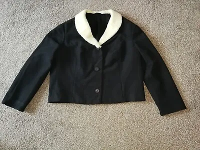 Buy Ladies Vintage 1950's 50s Size 14 Wool Jacket Lined Smart Real Fur Collar VGC • 23.99£