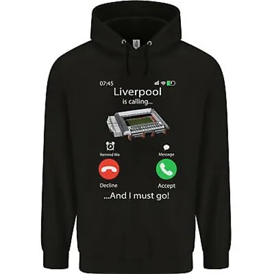 Buy Liverpool Is Calling Funny Football Mens 80% Cotton Hoodie • 24.99£