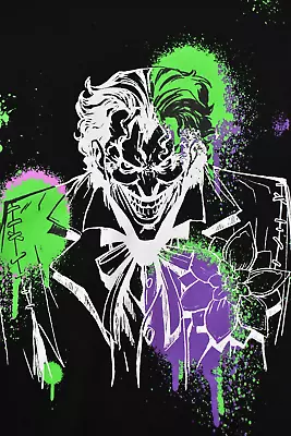 Buy The Joker T Shirt Men's UK Size L Black DC Comics Batman • 13.50£
