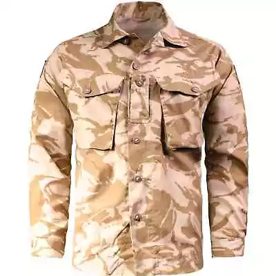 Buy British Army Barrack Shirt Jacket Army Military Cotton BDU Desert Grade 1 • 14.95£