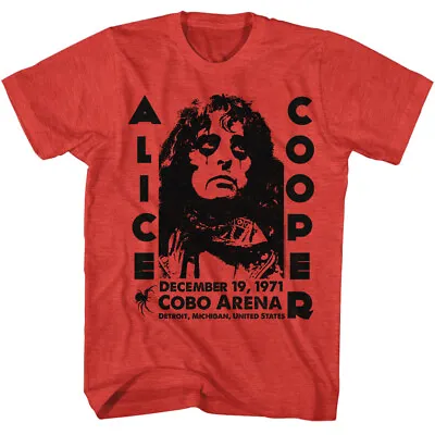 Buy Alice Cooper Live Cobo Arena Detroit 1971 Men's T Shirt Shock Rock Tour Merch • 42.23£