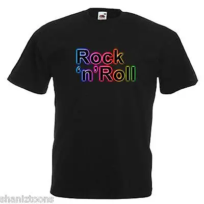 Buy Rock N Roll Adults Mens T Shirt 12 Colours  Size S - 3XL • 9.49£