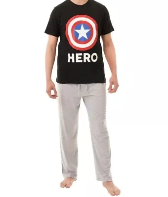 Buy Bnwt Rp£22 Mens Captain America Pyjamas Pyjama Set Pjs Size Xl Fathers Day Gifts • 12.99£