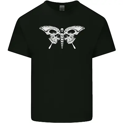 Buy Moth Skull Halloween Mens Cotton T-Shirt Tee Top • 8.75£