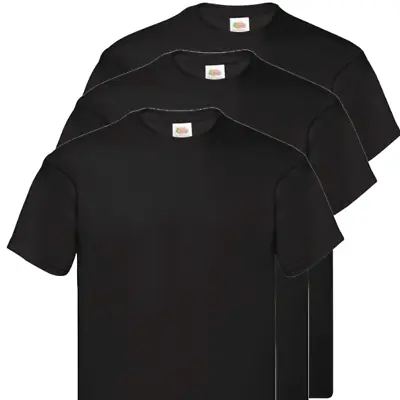 Buy Mens Fruit Of The Loom T Shirts 5  3 Pack Unisex Plain Cotton Bulk T-Shirt Mixed • 23.49£