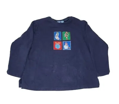 Buy Vintage Sears Holiday Editions Christmas Graphic Stiched Sweater XL ‐ Blue • 24.12£