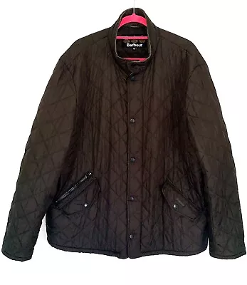Buy Mens Brown Barbour Powell Quilted Jacket Tailored Fit Size XXL UK 50 EU 60-62 • 34£