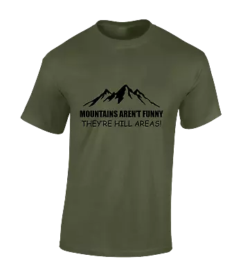 Buy Mountains Aren't Funny Mens T Shirt Joke Outdoors Walking Hiking Top Gift New • 7.99£
