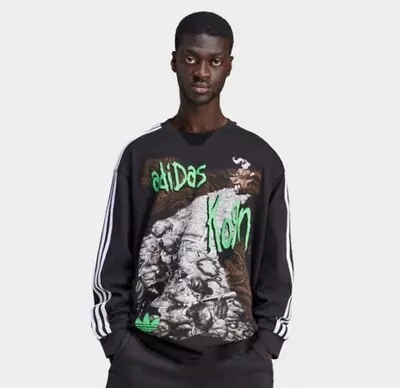 Buy Adidas X Korn Long Sleeve Top Tee Shirt - Medium - M - Black Green - IW7523 • 104.99£