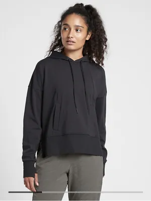 Buy New! Athleta Mission Hoodie Sweatshirt Black Size XS #597965 • 54.81£