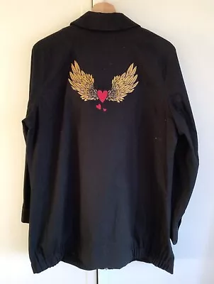 Buy Ruth Langsford Embroidered Wings/Hearts Utility Jacket Black Size 16 • 30£