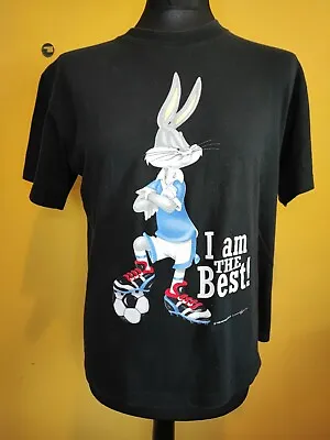Buy Vintage Bugs Bunny Cartoon Graphic T-Shirt 1998 Double Sided Size Medium. K1 • 29.96£
