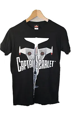 Buy Stingray Captain Scarlet X2 T Shirt S Black Retro  • 31.50£