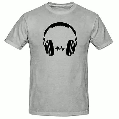 Buy DJ Headphones Novelty Funny T Shirt, Men's T Shirt, Black Or Grey, Unisex Tshirt • 9.50£