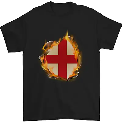 Buy The St Georges Cross English Flag England Mens T-Shirt 100% Cotton • 8.49£
