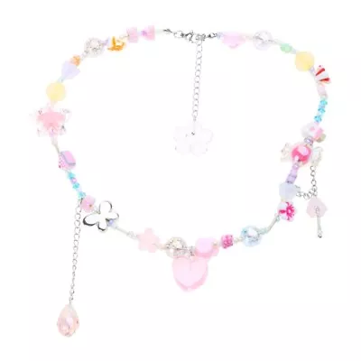 Buy Choker Necklace Colorful Beaded Heart Clavicle Chain Star Pendant Jewelry • 7.27£