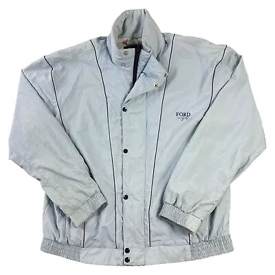 Buy Vintage Proquip Golf Jacket 90s Retro Ford Snap Button Blue Mens XL • 19.99£