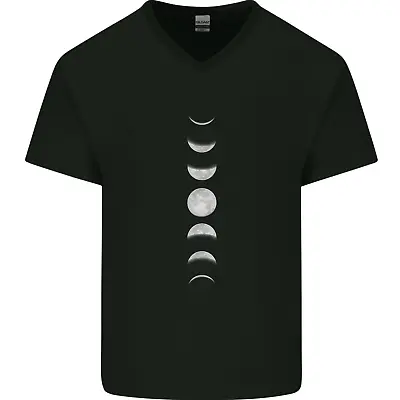 Buy Moon Phases Supermoon Eclipse Full Moon Mens V-Neck Cotton T-Shirt • 9.99£