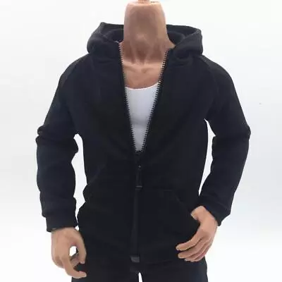 Buy 1:6 Scale Male Figure Clothes /Grey Hoodie Sports Jacket For 12 Inches Black • 11.66£
