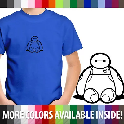 Buy Unisex Kids Top Tee Youth T-Shirt Boy Girl Shirt Gift Baymax Sitting Cartoon • 9.92£