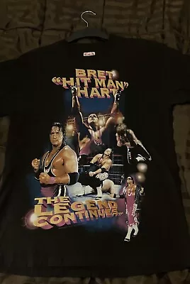 Buy WWF WWE Vintage Rare Bret “Hitman” Hart 1997 Medium Mens T-shirt RARE Event • 49.99£