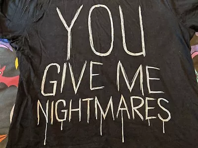 Buy Akumu Ink T-shirt Size M 'You Give Me Nightmares' Introvert Antisocial Goth Emo • 10£